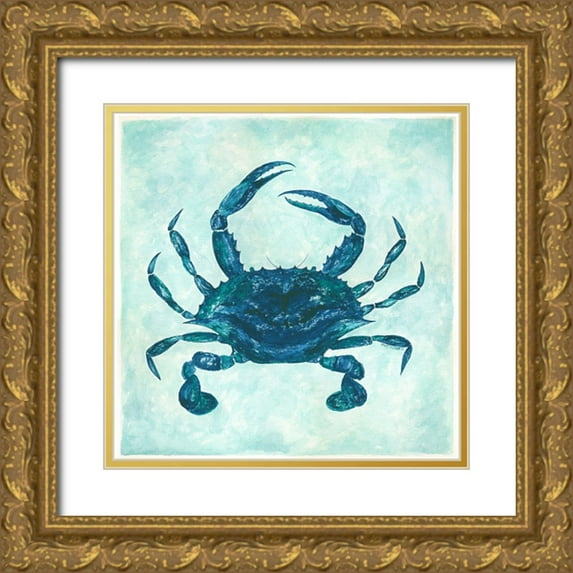 Shamp, Cindy 20x20 Gold Ornate Wood Framed with Double Matting Museum Art Print Titled - Crab