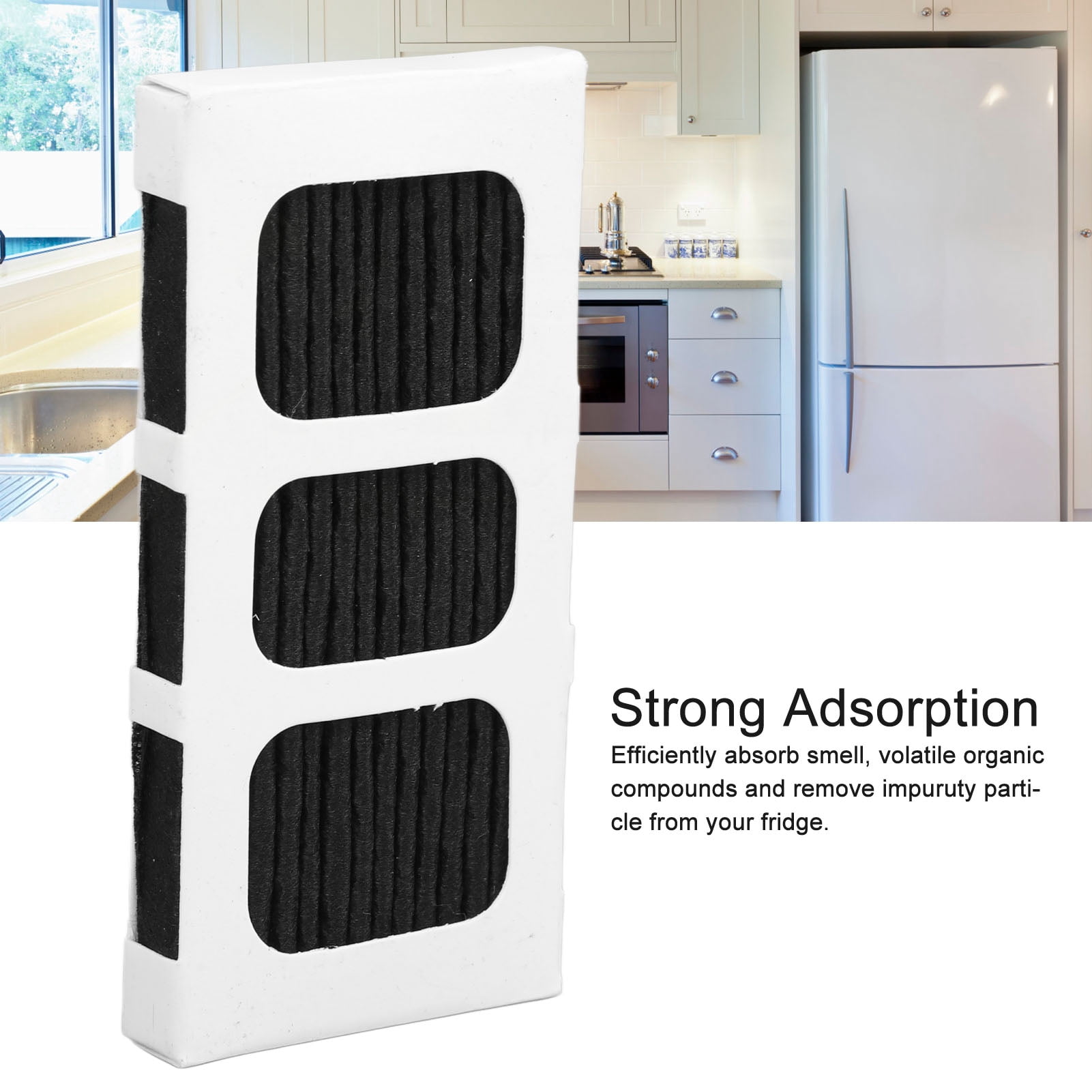 Refrigerator Air Filter Replacement, Replaceable Refrigerator Carbon Activated Air Filter 6pcs Efficient Wide Compatibility  For Paultra2