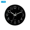 thumbnail image 3 of Uxcell 12" Wall Clock Battery Operated Silent Non Ticking Round Clock, Black, 3 of 6