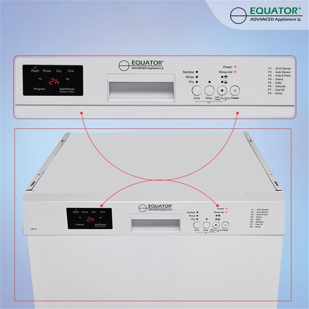 Pemberly Row Metal 24" Built in 14 place Dishwasher in White