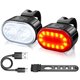 thumbnail image 2 of Advancent Paquete de 2 luces delanteras y traseras para bicicleta, recargables por USB, impermeables, para ciclismo de carretera, luz trasera, Ciclismo, 2 of 6