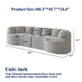 thumbnail image 6 of 106" Oversized Sectional Sofa,Modern Corduroy Memory Foam Sofa Cloud Sofa with Deep Seat for Living Room,Beige, 6 of 7