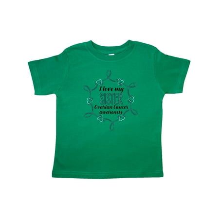

Inktastic I Love My Sister Ovarian Cancer Awareness Gift Toddler Boy or Toddler Girl T-Shirt