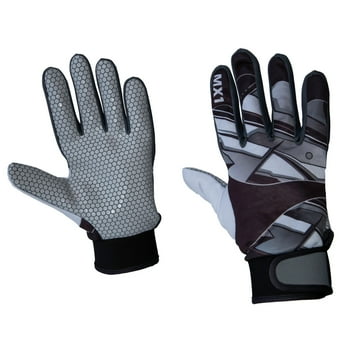 Adult MX off-road ATV Riding Gloves - Black Graphic - Large
