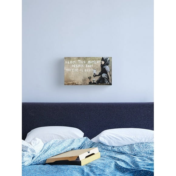 Aaroca Banksy - Despair Ends And Tactics Begin Canvas Print Canvas Posters