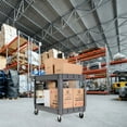 thumbnail image 4 of Costway 46" x 25" x 33" Plastic Utility Service Cart 2 Shelves Rolling 550LBS, 4 of 8