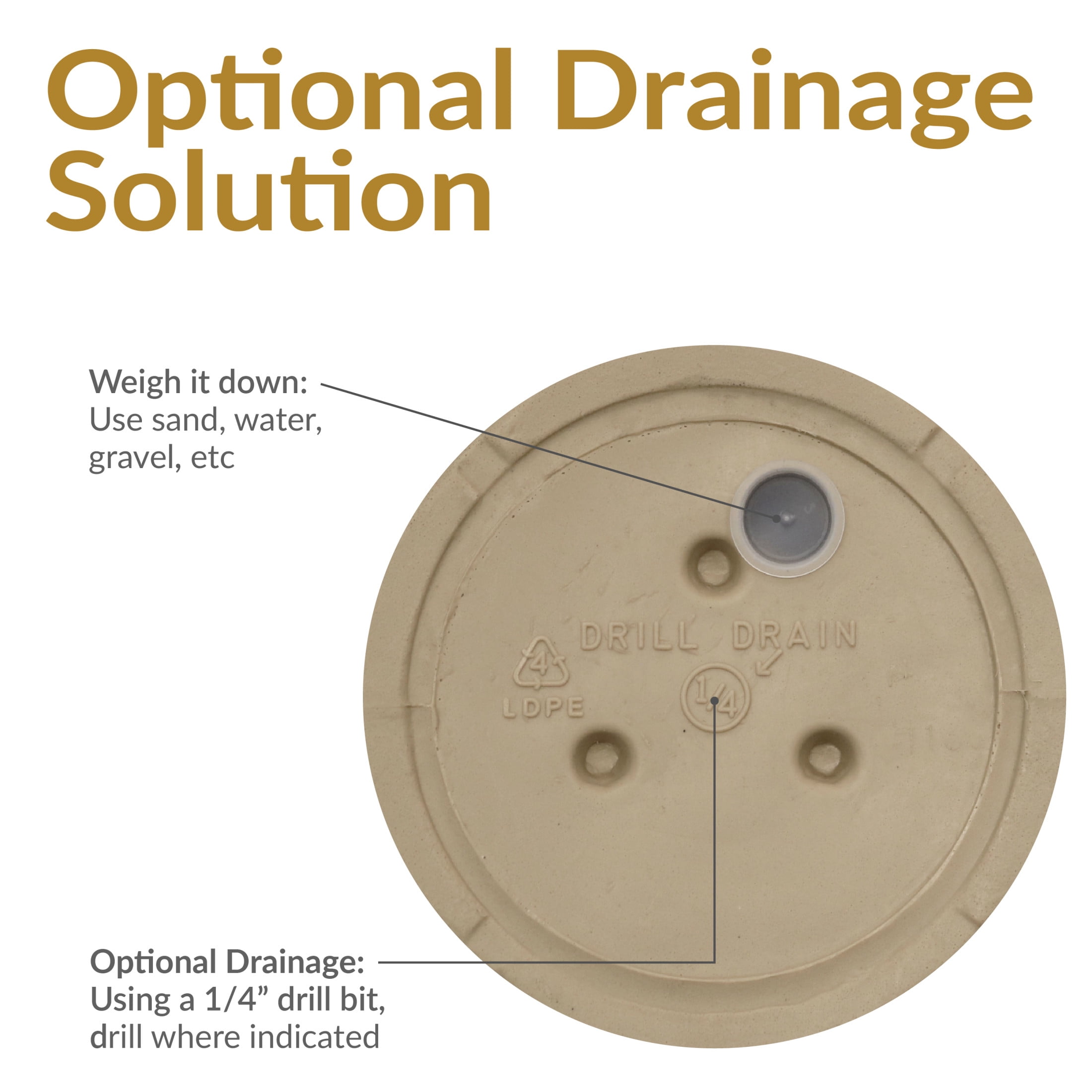 Sunnydaze Darcy 16" x 16" x 13" Round Beige Polyresin Outdoor Planter Pot 2-Count