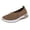 Coffee, variant on HEWUQI Women's Walking Shoes with Arch Support Breathable Woven Slip on Comfortable Insole Lightweight Antiskid Sneakers for Nursing White Size 7.5