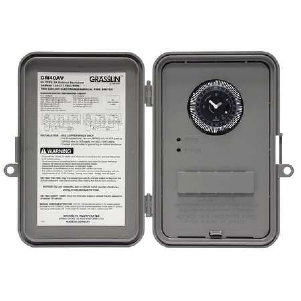 INTERMATIC GM40AV Electromechanical Timer,24Hr,3R,40A