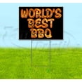 thumbnail image 1 of World'S Best Bbq (18" x 24") Yard Sign, Includes Metal Step Stake, 1 of 6