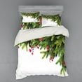 thumbnail image 2 of Ambesonne Christmas Bedding Set 3 Pcs, Tree Branches Cones, Twin XL, Green Brown, 2 of 3