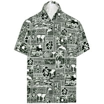 Happy Bay Men's Hawaiian Shirts Short Sleeve Button Down Shirt Mens 