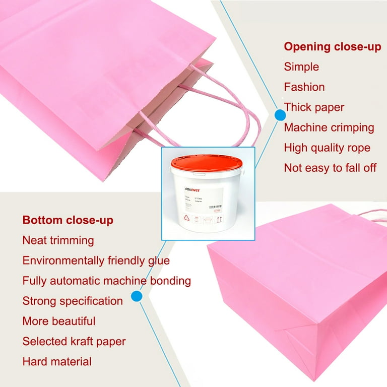  EUSOAR Pink Gifts Bags, Small 20pcs 5.9x2.3x7.8 inches