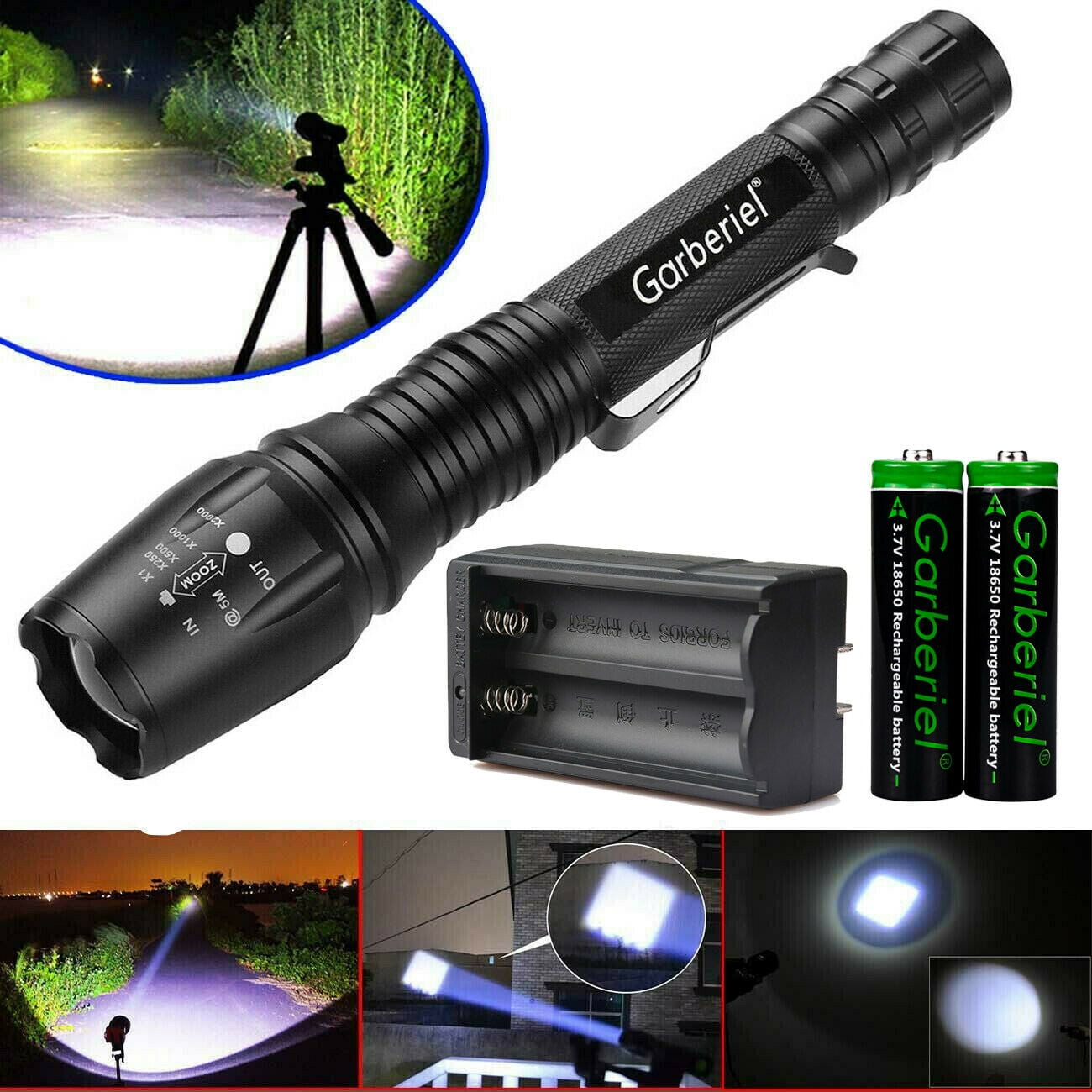 High Power 990000Lumen Zoomable LED Headlamp Rechargeable Flashing Torch For USA 