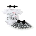 thumbnail image 1 of Combinaison à Manches Courtes pour Filles + Robe Mi-Longue + Bandeau, 1 of 9