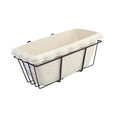 thumbnail image 3 of FashionCha Balcony Railing Planter Decorative Rectangular Vegetables Growing Container Home beige and black, 3 of 9