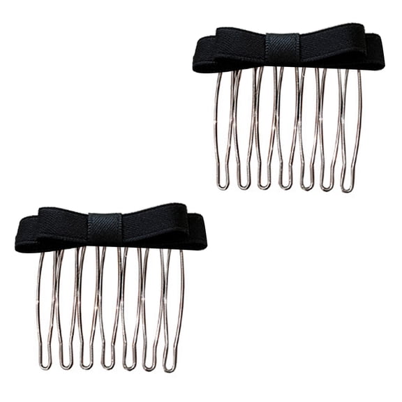 Sweet Hair Bows Ribbon Bowknot Hair Comb Hairpin for Girl Side Bangs French Barrettes Side Pin Elegant Hair Styling Tool