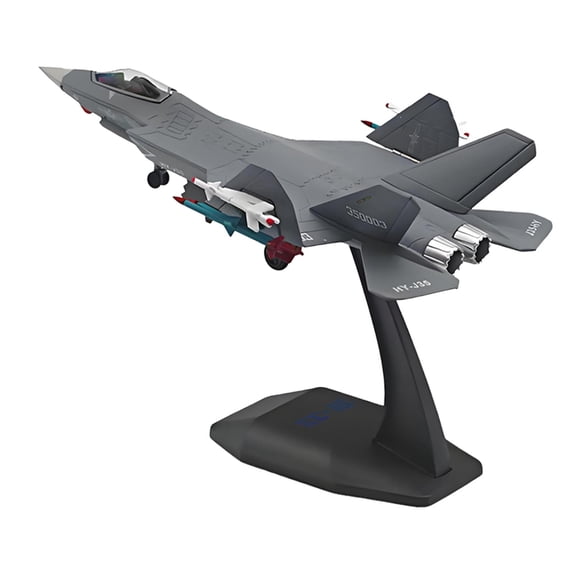 1/100 J35 Diecast Plane Model Alloy Fighter Jet with Display Stand for Collectors and Aviation Enthusiasts