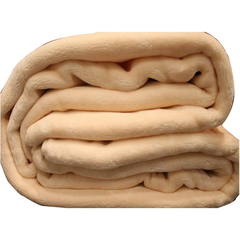 Bilot Solid Beige Queen Korean Mink Blanket Walmart