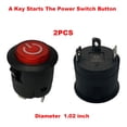thumbnail image 4 of 2PCS Push Button Power Supply Switch Start Button Switch for ChildrenElectric Powered Wheel Replacement Parts Kids Ride-On Car Toys Accessory Self Locking Glowing with LED Light, 4 of 4