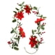 thumbnail image 4 of Guirnalda Navideña con Luces 20 LEDs Luces Navideñas Artificiales Navidad Roja Hojas de borde blanco, 4 of 9