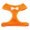 Orange, variant on Bow Tie Screen Print Soft Mesh Pet Harness