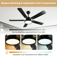 thumbnail image 4 of DELight 52" Ceiling Fan with Light, Remote Control, 3 Color Temperature 6 Speeds DC Reversible Motor, Timing, Dimmable for Livingroom Bedroom Black, 4 of 13