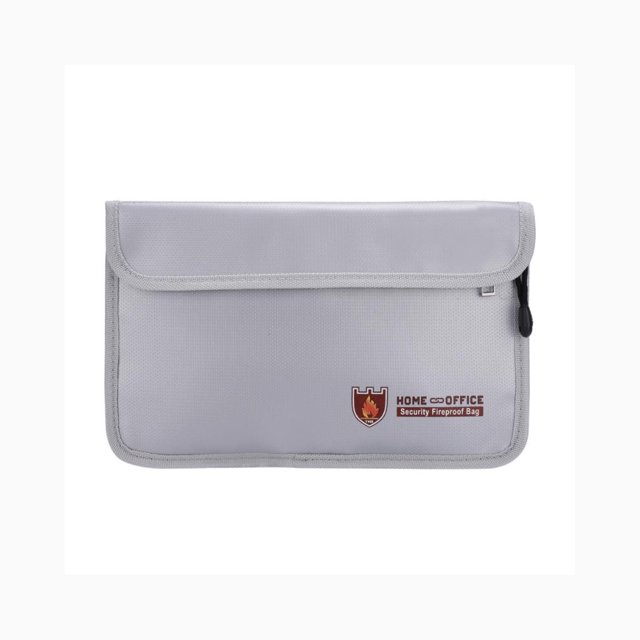 Fireproof Document Bag Waterproof and Fireproof Money Bag with Zipper, Fireproof Safe Storage Pouch for Passport, Cash, Jewelry, Legal Documents and Valuables