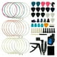 thumbnail image 1 of Selección de cuerda 65 piezas Kit de accesorios de cambio de herramientas de guitarra Kit de sintonizador de enrollador de selecciones de cuerdas de guitarra Tomshoo Selección de cuerda, 1 of 6
