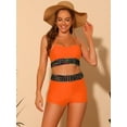 thumbnail image 4 of DARING DIVA 2 Pieces Contrast Color Bikini Sets Scoop Suit
 S Orange, 4 of 6