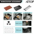 thumbnail image 5 of ATTOP 30 Inch Black Workstation Drop in Kitchen Sink Large Single Bowl,30x22 Inch Stainless Steel Handmade Workstation Ledge Drop in Kitchen Sink, 5 of 15