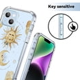 thumbnail image 2 of Sun and Moon Clear Case for iPhone 14,Aesthetic Art Design Case for Men Women,Unique Soft Transparent TPU Bumper Case Cover, 2 of 5