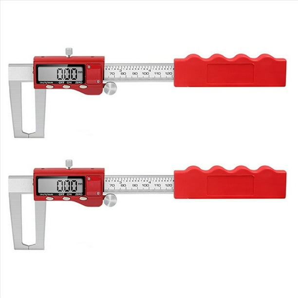 2X Micrómetro de Rotor de Freno de Disco, Herramienta de Medición de Pinza Digital para Freno de Disco de 6 Pulgadas/150 mm, Herramienta de Medición de Freno con Pinza