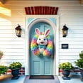 thumbnail image 1 of Clearance Sale - Happy Easter Door Cover Easter Bunny Door Banner Decorations Spring Easter Cross Door Cover Easter Egg Rabbit Door Cover Hanging Easter Banner for Front Door Easter Hanging Decor, 1 of 6