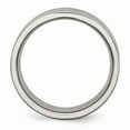 thumbnail image 2 of Solid Titanium Black Enamel Flat 8mm Men's Wedding Band Ring Size 9.5, 2 of 7