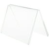 Plymor Clear Acrylic Folded A-Frame Holder for 2 Signs or Photos, 5" H x 7" W x 4.5" D