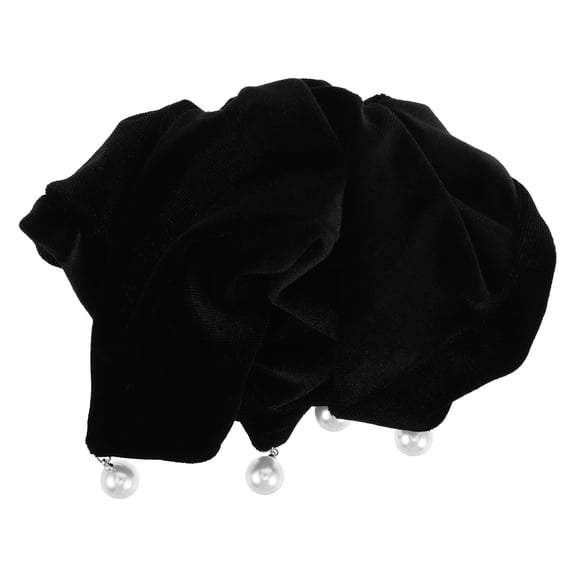 NIAIZEK Hair Ties Bows Big Scrunchies Velvet Hair Scrunchies Black 1Pack