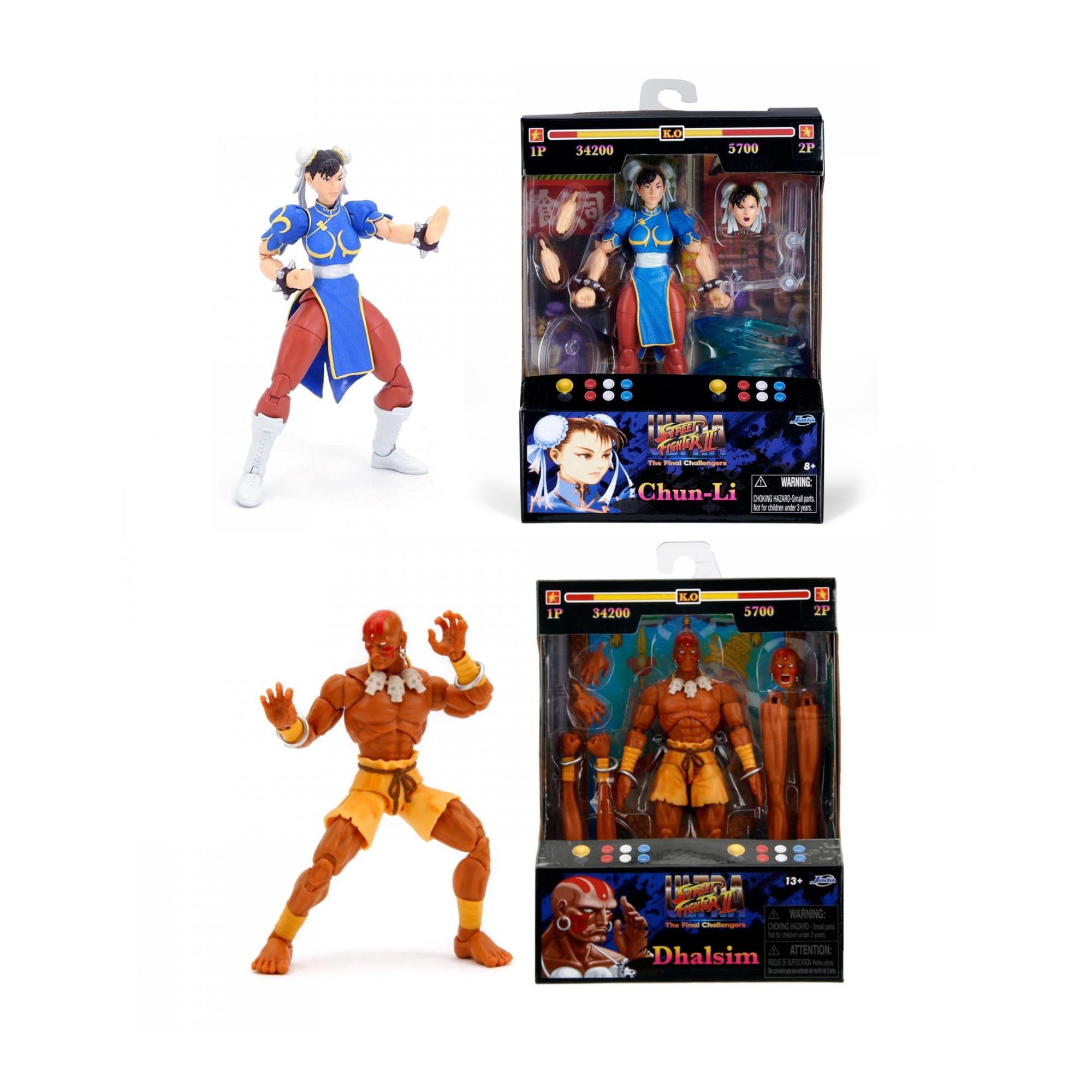 Jada Toys – Street Fighter II Tournament Bundle (Ryu, Ken, Dhalsim