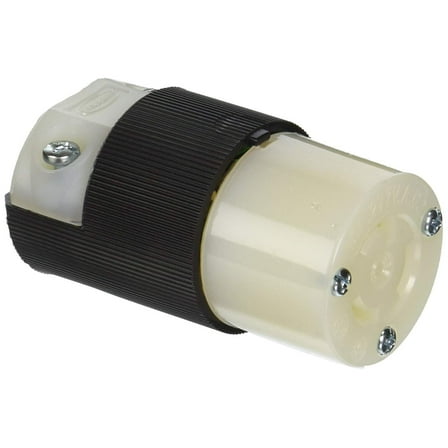 Hubbell Wiring Device-Kellems LckCon,Strt;15 A;Black; White,Nyl,L7-15R HBL4779C