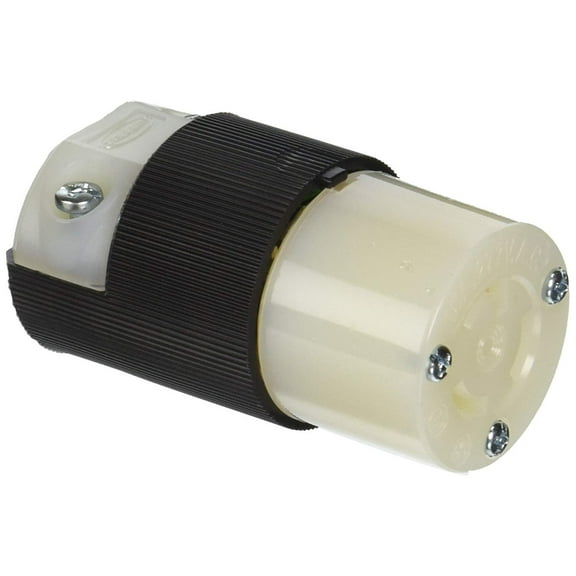 Hubbell Wiring Device-Kellems LckCon,Strt;15 A;Black; White,Nyl,L7-15R HBL4779C