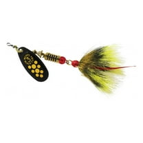 Mepps Black Fury Dressed Size 3 - 1/4 oz Yellow Dot