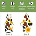 thumbnail image 6 of Fotbe Sunflower Cow Print Small Dog Sweater Hoodies Pet Grey Hooded Soft Fleece Sweatshirts with Pocket Fall Winter Puppy Cat Sweaters Warm Clothes-X-Large, 6 of 7