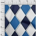 thumbnail image 2 of oneOone Polyester Spandex Blue Fabric Argyle Craft Projects Decor Fabric Printed By The Yard 56 Inch Wide, 2 of 4