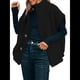 thumbnail image 1 of Chaleco de Felpa para Mujer, Informal, Extragrande, Cálido, con Botones y Bolsillos Negro XXL, 1 of 8