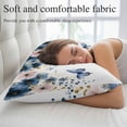 thumbnail image 5 of Navy Blue Spring Floral Throw Pillow Covers, Farmhouse Butterfly Watercolor Soft Breathable Pillow Cases with Invisible Zipper for Sleeping, Toddler Pillowcases for Couch Bed Sofa Chair 12x20 Inches, 5 of 9