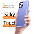 thumbnail image 2 of for iPhone 15 Plus Case,  [15FT Military Grade Protection] Anti-Fingerprints Anti-Scratch Translucent Matte Backfor (Light Purple)…, 2 of 12