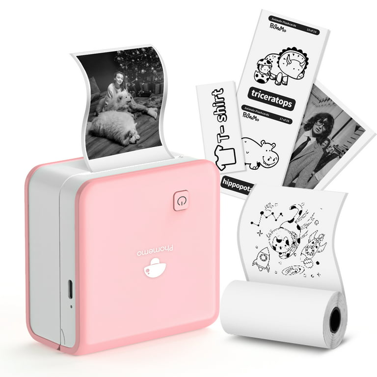 Phomemo Mini Printer for iPhone, M02 Portable Pocket Photo Printer