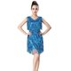 thumbnail image 3 of Nueva falda de lentejuelas, vestido de baile latino con borlas, ropa de baile latino para adultos, traje de actuación de baile femenino, 3 of 5
