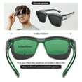 thumbnail image 4 of TINHAO Polarized Sunglasses Fit Over Glasses for Men Women, Retro Square Sunglasses UV400 Protection Shades, 4 of 7