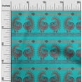 thumbnail image 1 of oneOone Cotton Flex Fabric Peacock Block Decor Fabric Printed BTY 40 Inch Wide, 1 of 4